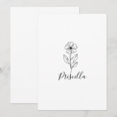 名前：February -  ヴィオレット（2月の誕生花） 招待状 (正面/裏面)