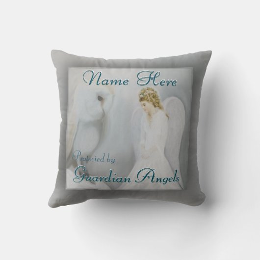 名前|Guardianの天使の枕を加えて下さい クッション (裏面)