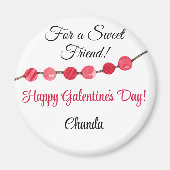 名前 | Happy Galentineガーリー's Day 2.25-in Round マグネット (正面)