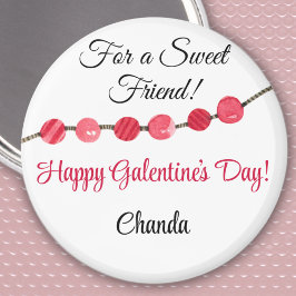 名前 | Happy Galentineガーリー's Day 2.25-in Round マグネット