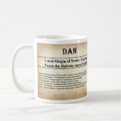 名前(Name)意味(Mug - Dan) コーヒーマグカップ (左)