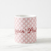名前、Sippin' Pretty ピンクのタフト柄 11oz コーヒーマグ コーヒーマグカップ (中央)