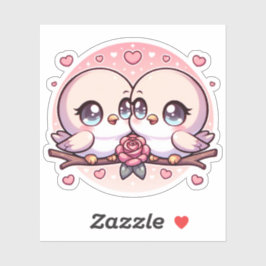 名前： Sweet Lovebirds シール
