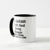 名前、Worlds最高のボクシングチームマネージャ マグカップ (正面左)