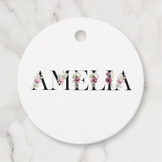 名前Amelia フェイバータグ (正面)