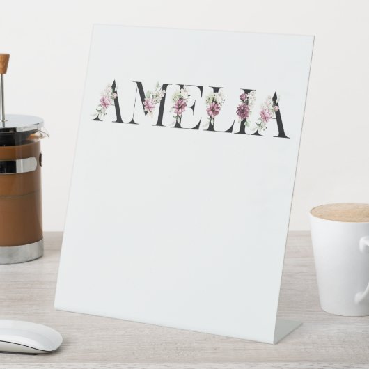 名前Amelia 台座サイン (インサイチュ)