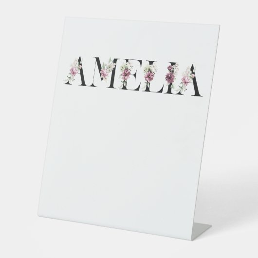 名前Amelia 台座サイン (正面)
