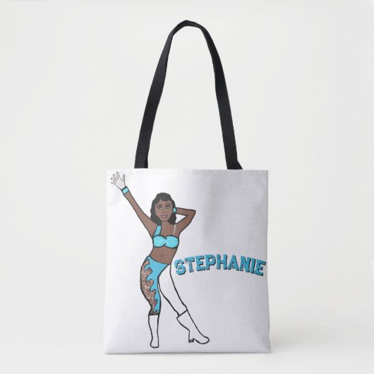 名前Aqua Swirl #1の追加 トートバッグ (正面)