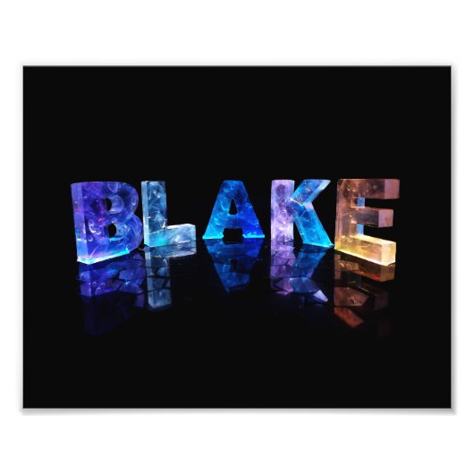 名前Blake in 3D Lights フォトプリント (正面)