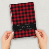 名前Blue & BlackチェックPlaid Ginghamパターンなし ノートブック