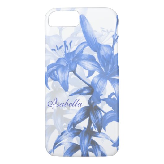 名前blue oriental lilyフローラiphoneケース Case-Mate iPhoneケース (裏面)