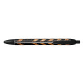 名前Bronze Brown Zig Zag on Black 黒ボールペン (裏面)