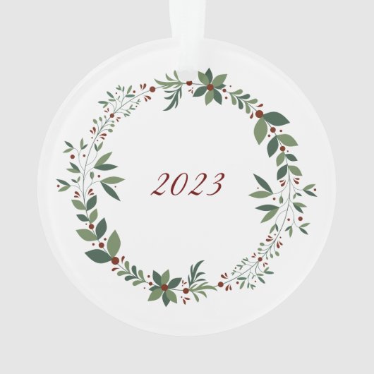 名前Burgundyかわいいマウスクリスマスツリー オーナメント (裏面)