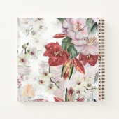 名前burgundyスクリプト付きモノグラムエレガント特殊 ノートブック (裏面)