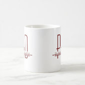 名前Burgundy PhD卒業 コーヒーマグカップ (中央)