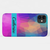 名前Case-Mate iPhoneを使用した幾何学的パターンプリント Case-Mate iPhoneケース (裏面(横))