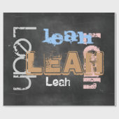 名前chalkboard wordcloudギフトラップおもしろいのユニーク追加 ラッピングペーパー (フラット)