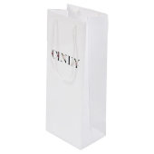 名前Cindy ワインギフトバッグ (正面アングル)