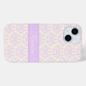 名前damask light purple & cream Case-Mate iPhoneケース (裏面 (横))