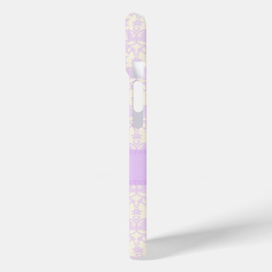 名前damask light purple & cream Case-Mate iPhoneケース (裏面 / 左)