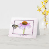 名前Day-butterfly onデイジー カード (黄色い花)