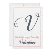 名前Day Saint's Day Letter vモノグラム