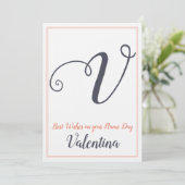 名前Day Saint's Day Letter vモノグラム 招待状 (スタンド正面)