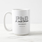 名前Graduate Keepsake PhD コーヒーマグカップ (左)