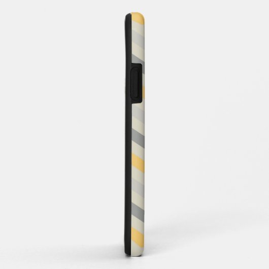 名前id灰色の黄色い山形ジグザグのジグザグ模様 Case-Mate iPhoneケース (裏面/右)