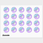 名前ID "Teagen blue purple horse stickers ラウンドシール (シート)