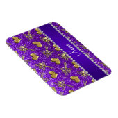 名前indigo purpleグリッター金ゴールドバラハート マグネット (右側)