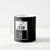 名前Josh コーヒーマグカップ (正面左)