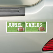 名前Juriel & Carlos Footballサイン/シール/マグネット バンパーステッカー (車上)