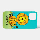 名前kidライオンアクアイエローアニメ Case-Mate iPhoneケース (裏面 (横))