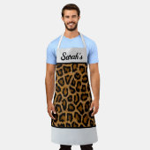 名前LEOPARD Print エプロン (着用した状態)