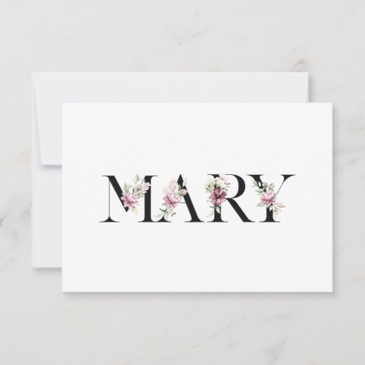 名前Mary サンキューカード (正面)