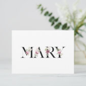 名前Mary サンキューカード (スタンド正面)