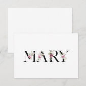 名前Mary サンキューカード (正面/裏面)