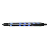 名前Mid 王室の Blue Zig Zag on Black 黒ボールペン (裏面)