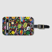 😍名前mixed pickleball black ラゲッジタグ (正面横)