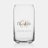 名前monogramイニシャルスクリプト ガラス缶 (裏面)