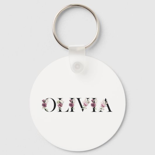 名前Olivia キーホルダー (正面)