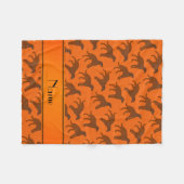 名前orange Chesapeake bay retriever dogs フリースブランケット (正面(横))