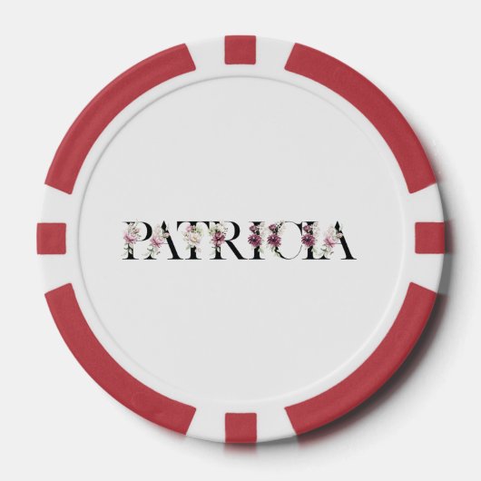 名前Patricia ポーカーチップ (正面)