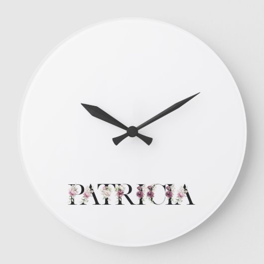 名前Patricia ラージ壁時計 (正面)
