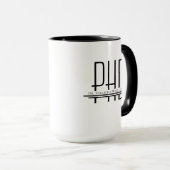 名前PhDホワイトブラックマグカップ マグカップ (正面右)