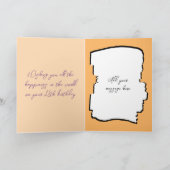 名前photo orange purple 18th birthday カード (内部)