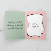 名前photo pink green 18th birthday カード (内部)