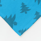 名前pickle sky blue christmas trees フリースブランケット (角)