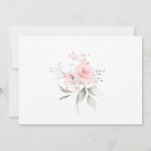 名前PINKパーソナライズされたフローラバラメモ帳 ノートカード (裏面)